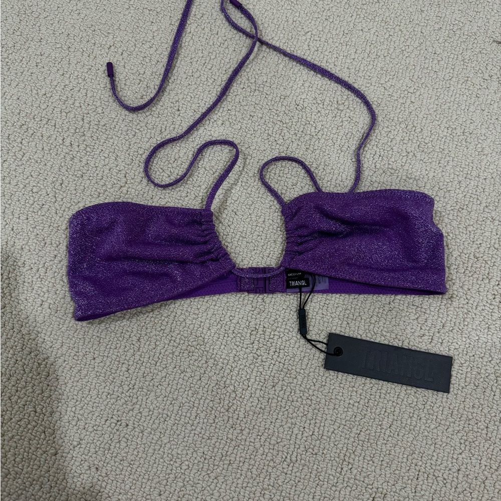 sparkly purple Triangl astro style swimsuit ***TOP ONLY**